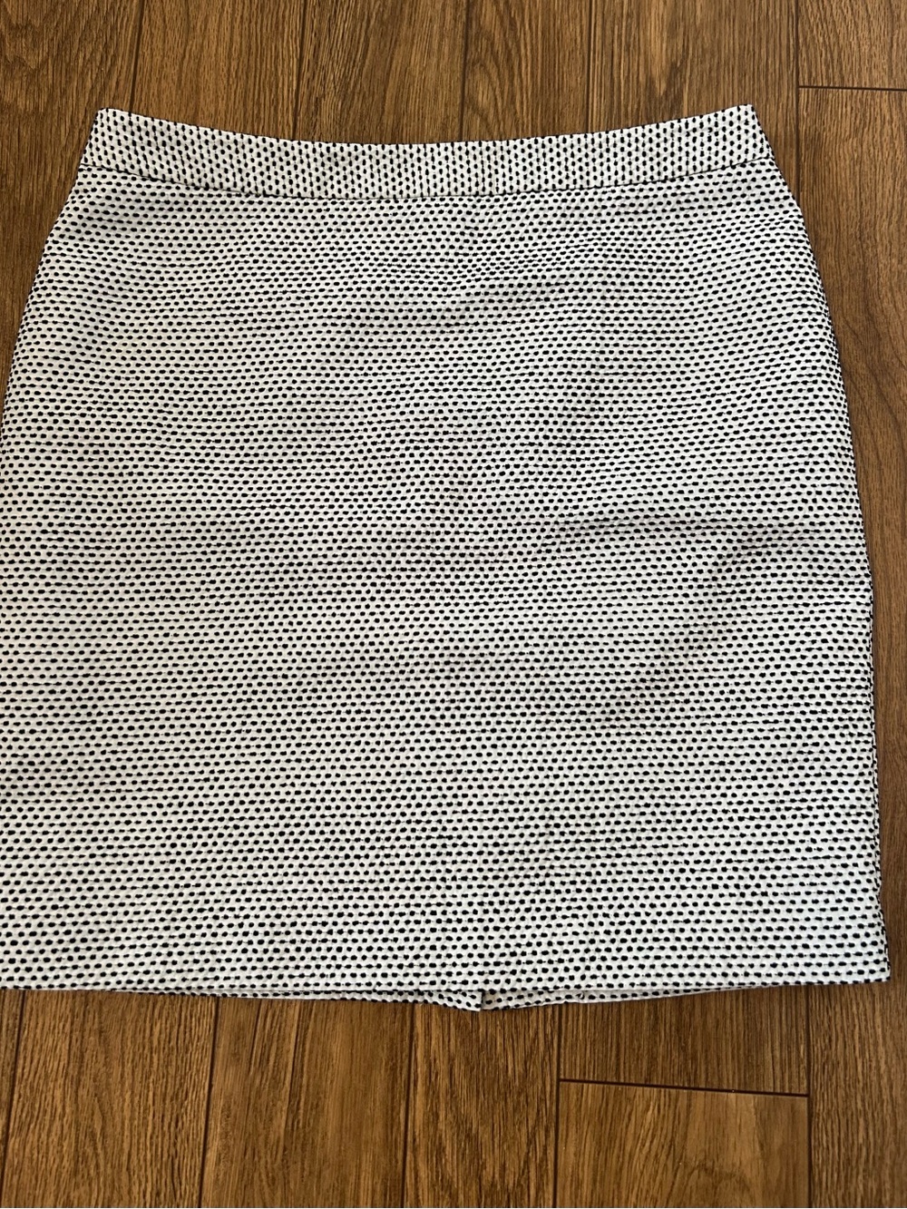 LOFT Black and White Textured Skirt